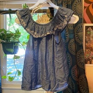 Embroidery off the shoulder top